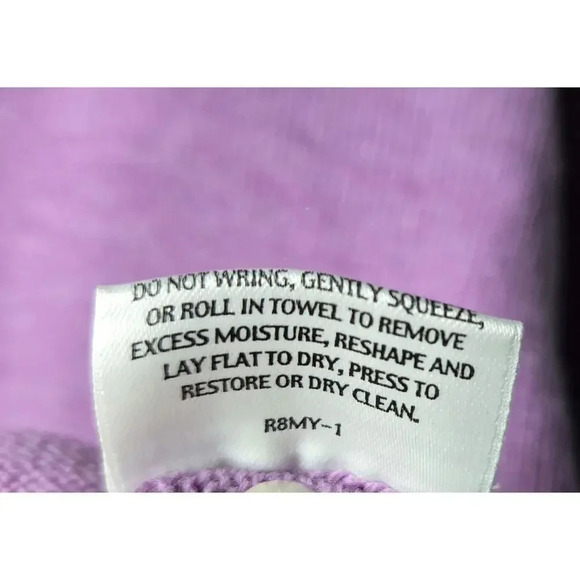 Eileen Fisher 100% Italian merino wool vneck purple pullover sweater PS. - Picture 5 of 8